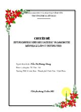 Chuyên đề Hướng dẫn học sinh giỏi cách học và làm bài thi môn địa lí lớp 9 ở trường thcs